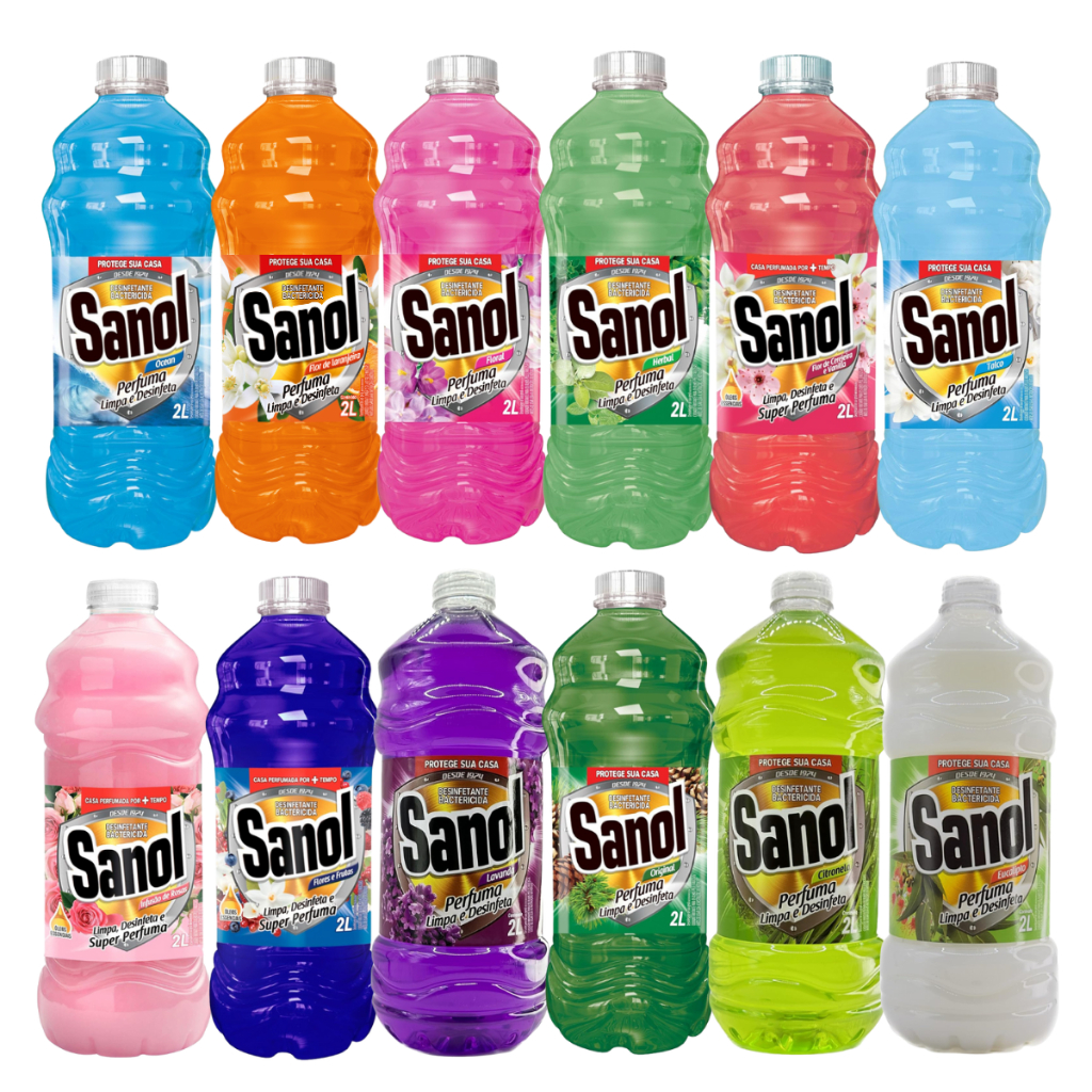 Desinfetante Multiuso Bactericida Uso Geral 2L Sanol Aromas - Home & Living