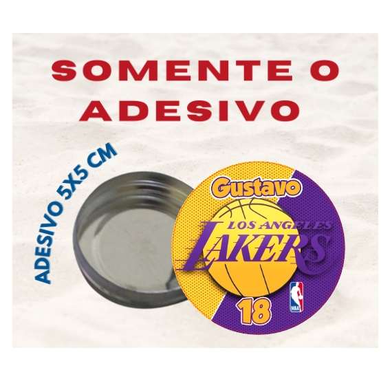 Adesivos Personalizados festa aniversario Enfeite Lakers basquete  5x5cm fazemos qualquer temas