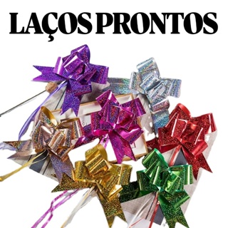 Laço Mágico Fácil Metalizado com Glitter 23x440mm Laço Pronto! em Oferta na Shopee