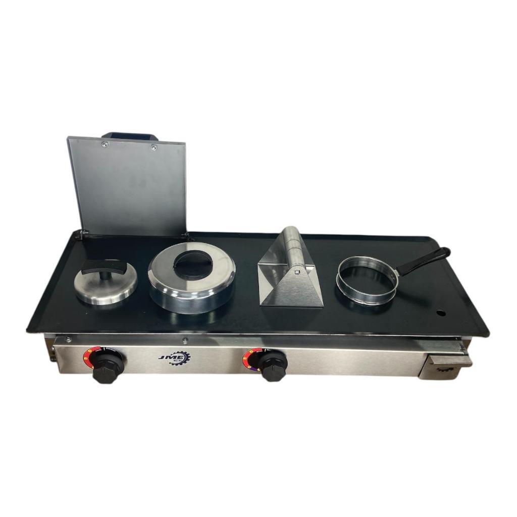 Chapeira 2 Bocas 80x30 Cm Aço Inox Industrial  Jme Metal C4