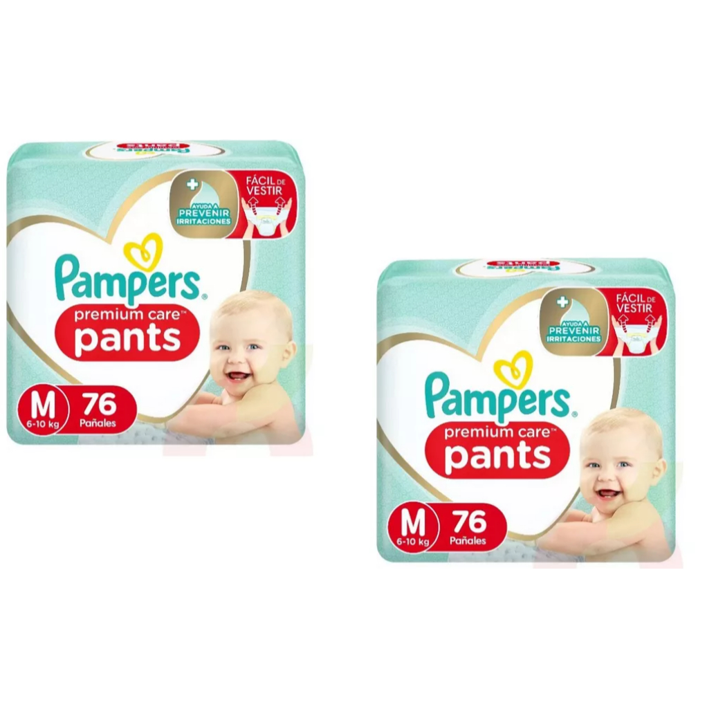 Kit 2 Fralda Pampers Pants M 76 Uni = 152 uni