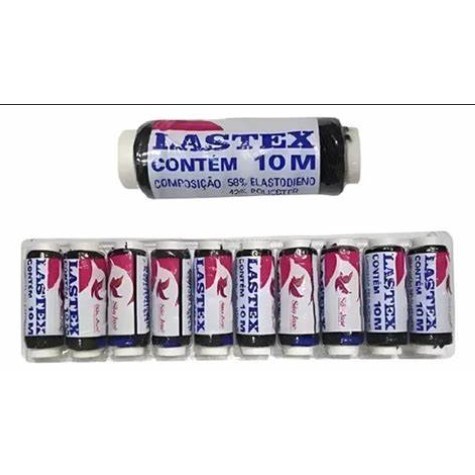 Lastex (10 MTS)-Pct C/10 Unidades Branco e Preto e Marrom (Entrelace Mega Hair) em Oferta na Shopee