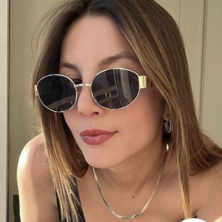 Óculos De Sol Oval Vintage Para Mulheres Pequenos Com Armação Metálica moda 2025 unissex em Oferta na Shopee