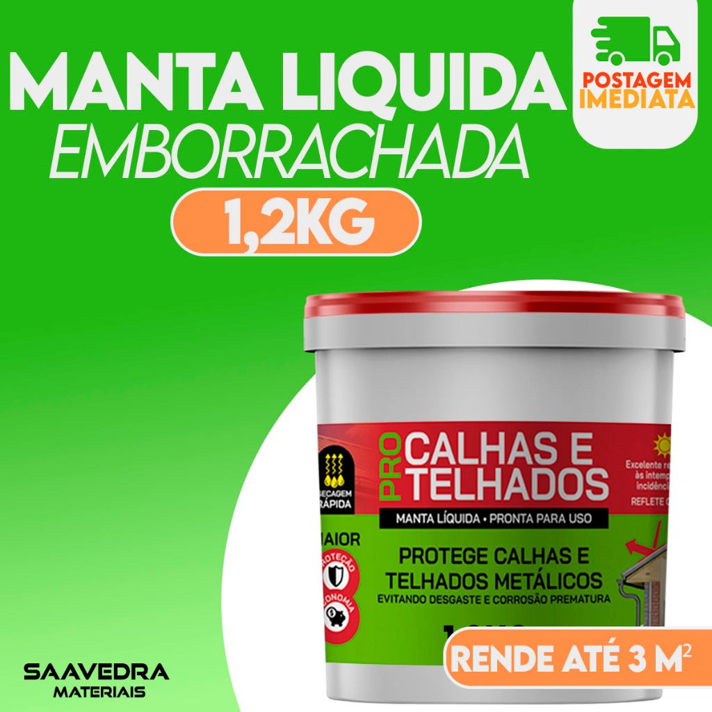 Manta líquida Calhas e Telhados Pro metalica galvanizado premium - garin vedag 1,2