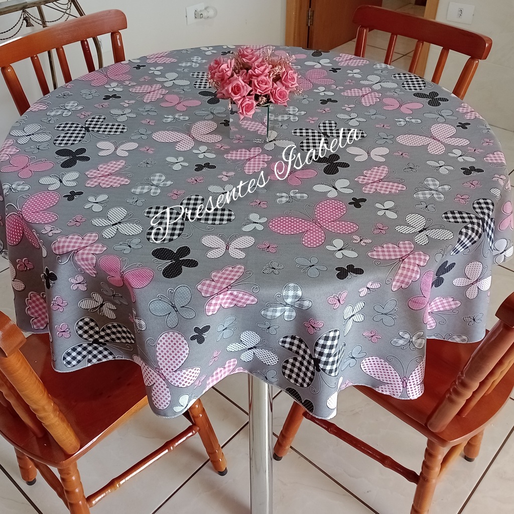 Toalha De Mesa Redonda 4 Cadeira Oxford Barato Atacado