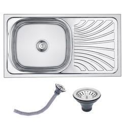 Cuba Pia Cozinha Gourmet 75x40 Cm Completa Com Acessórios Aço Inox Prata Brinovar