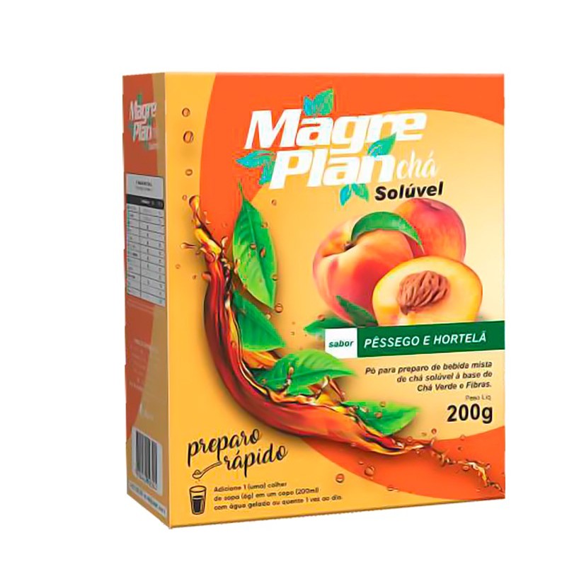 Chá Magreplan Pêssego 200g - Solúvel