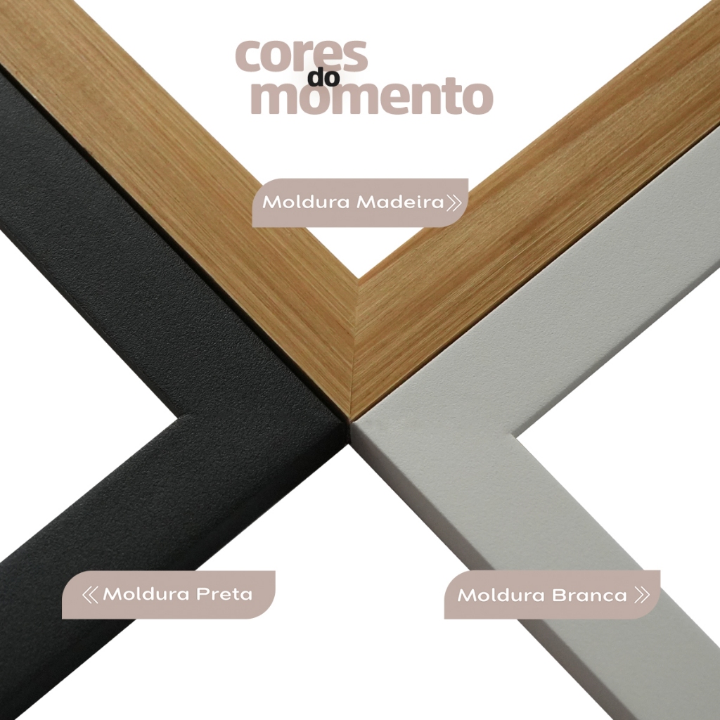 Kit 2 Quadros Decoração Moldura Folhagem Abstrato Sala Grande — imagem 2 de 2