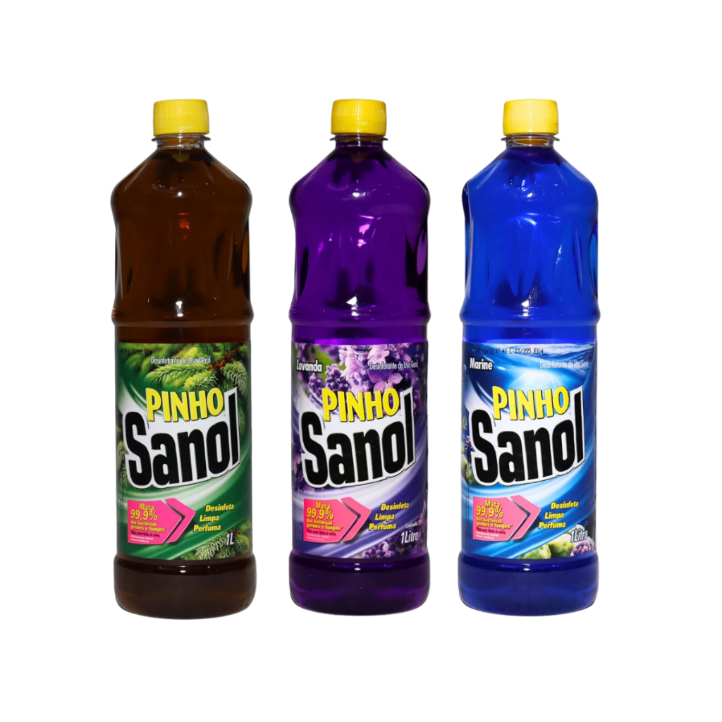 Desinfetante Limpador Pinho Multiuso Uso Geral Marine Lavanda Original 1L Sanol - Home & Living