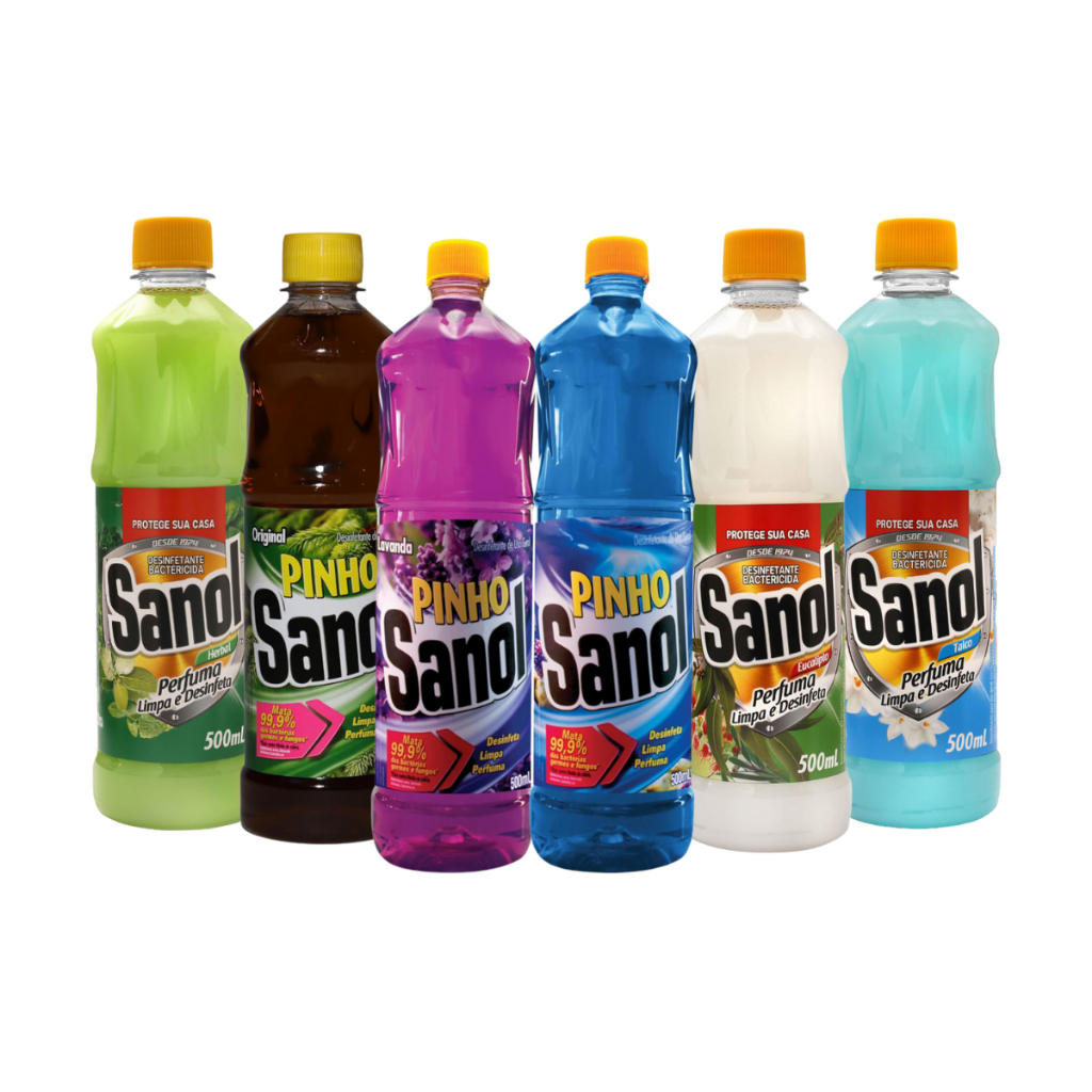 Desinfetante Multiuso Bactericida Uso Geral Todos Aromas 500Ml Sanol - Home & Living