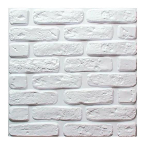 Placa de Revestimento 3D PVC Tijolo 50x50cm Auto Colante