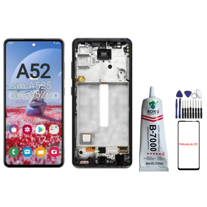 Frontal Touch Lcd Display Tela Compatível Galaxy A52 4G A525 SM-A525F/DS Incell / Oled