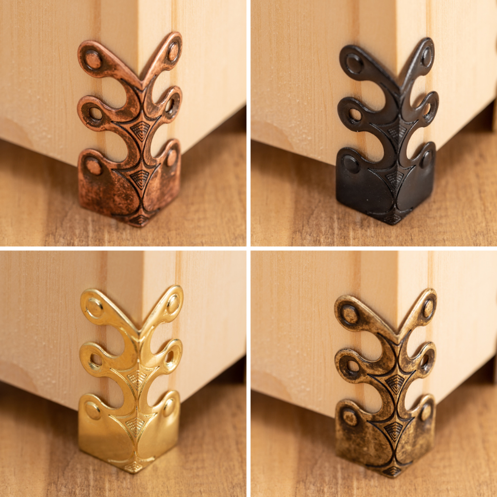 Cantoneira Pezinho Isabel Grande Artesanato 4 Unidades Decoração + Parafusos Caixa Baús MDF em Oferta na Shopee