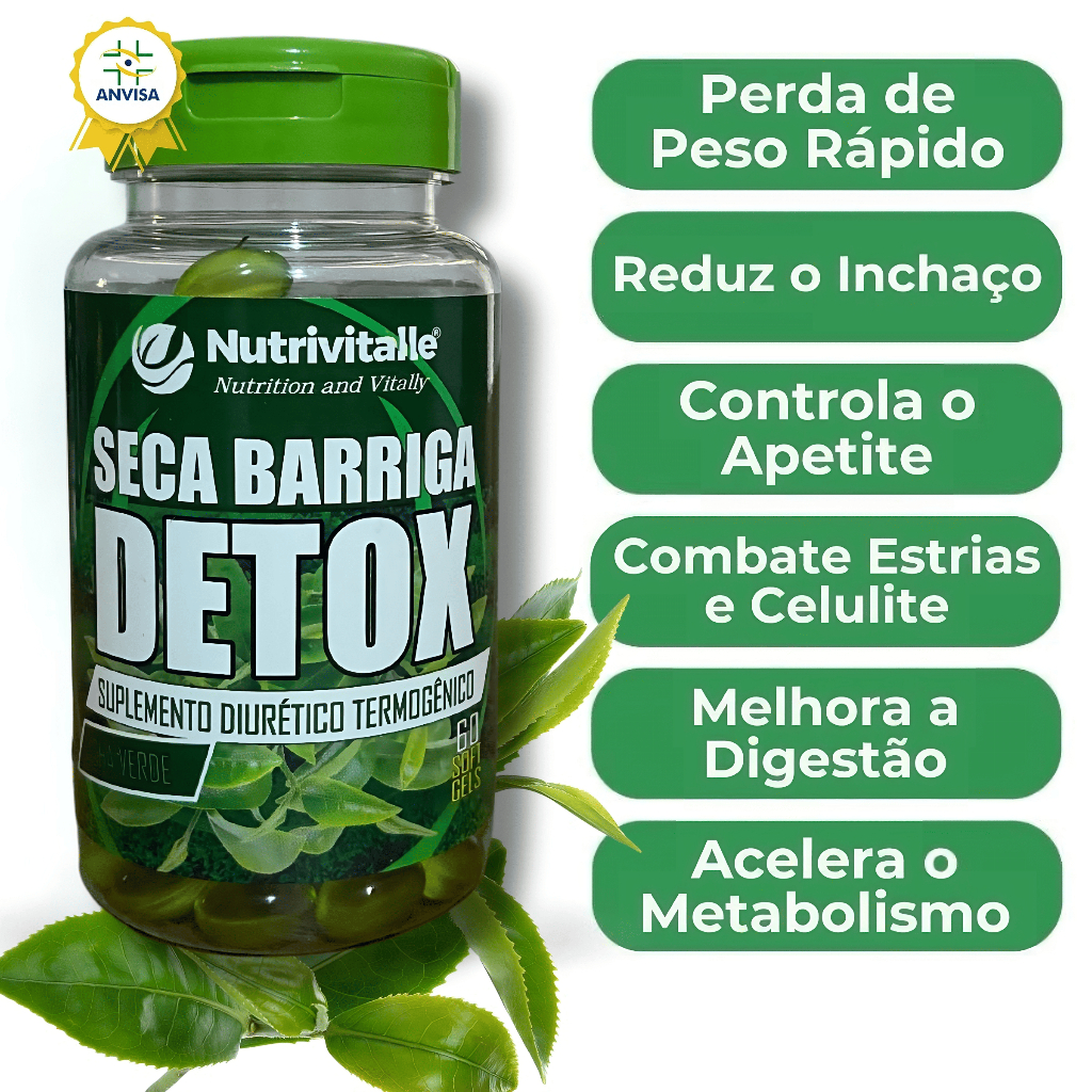 1un/Seca/Slim/- Psyllium Biotina Gengibre + Picolinato de Cromo + Quitosana e Maca Peruana+ 60 Cáps