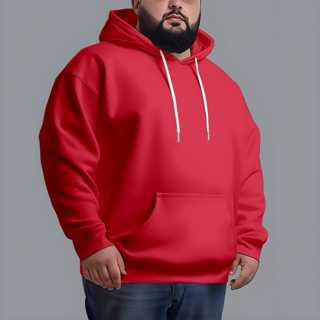 Blusa Moletom Slim Básico Plus Size com Capuz Canguru Algodão em Oferta na Shopee