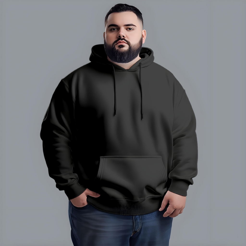 Blusa Moletom Slim Básico Plus Size com Capuz Canguru Algodão em Oferta na Shopee