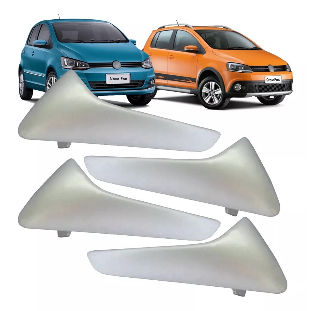 Kit 4 Maçaneta Interna Gatilho Prata Fox 2010 A 2022 2023