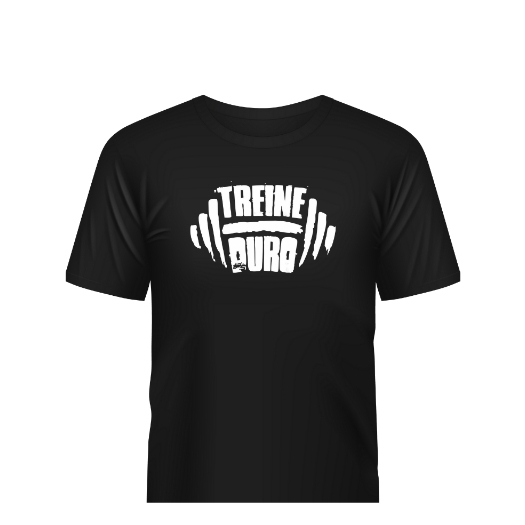 CAMISETA ESTAMPADA TREINO DURO FRASE ACADEMIA EXERCICIOS ATIVIDADES DIA A DIA FESTAS LAZER EVENTOS