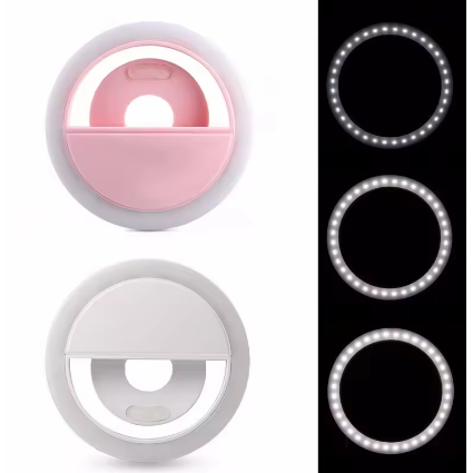 Mini Ring Light Celular Clipe Luz Flash Foto Video Selfie