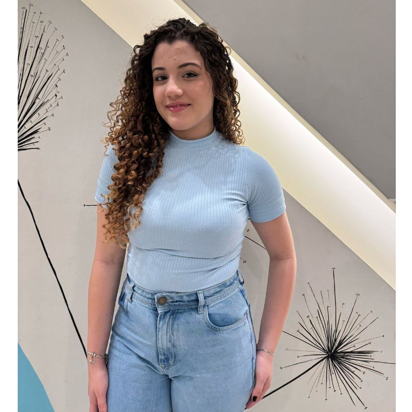 Blusa Feminina Baby Look Croped T-Shir-T Básica Gola Alta Azul Candy Canelada Estilosa e Elegante Dia a Dia.