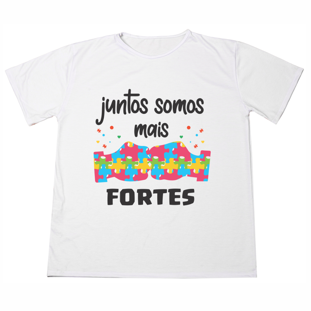 Camisa Personalizada Autismo Estampada Adulto Infantil Ótimo Acabamento E Durabilidade Anti-pilling 100% Poliéster Plus