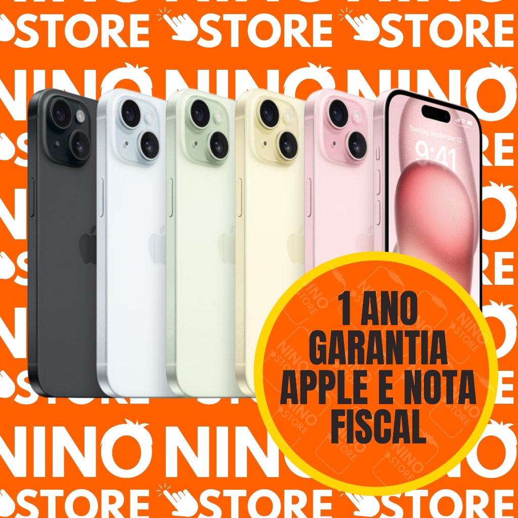 Celular iPhone 15 128GB Original Novo Lacrado com Garantia Apple de 1 ano