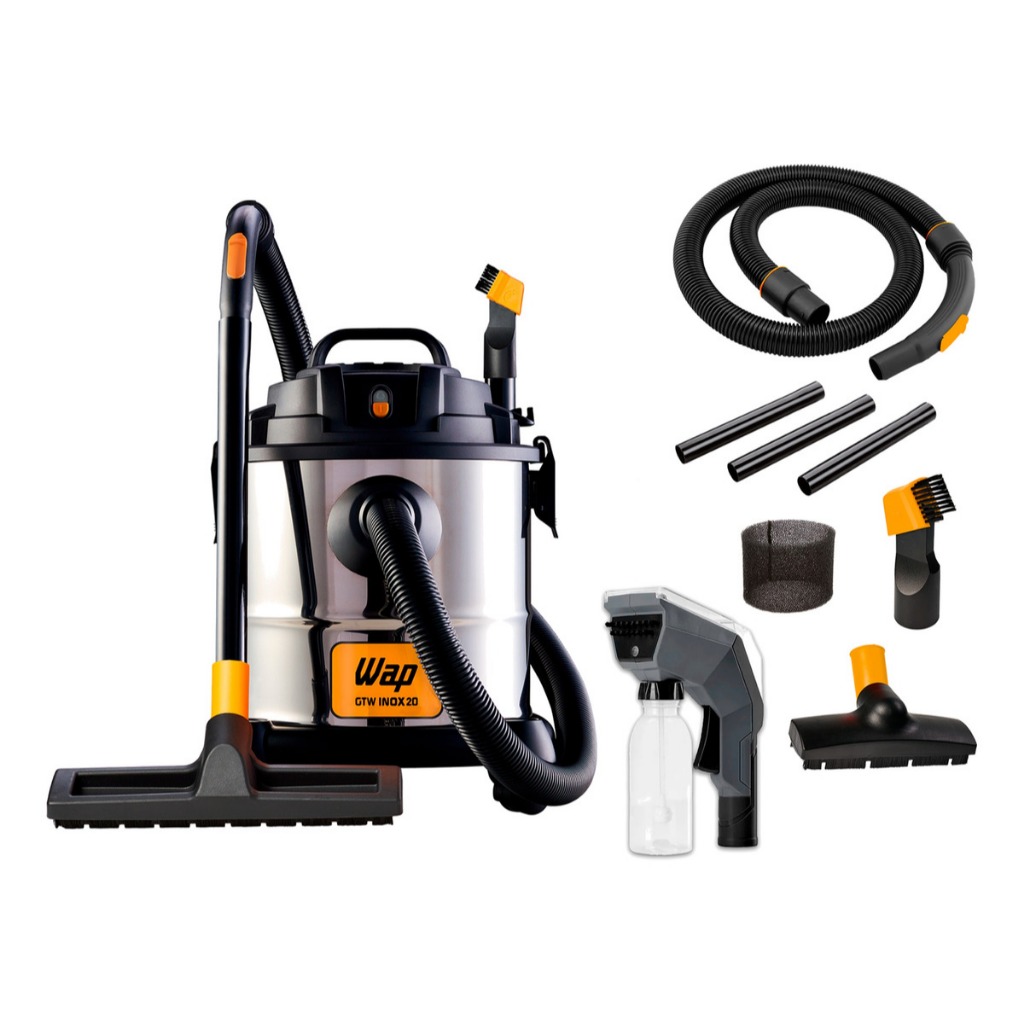 Aspirador Pó E Água Wap 1600w Gtw Inox 20l Com Bico Extrator - Home Appliances
