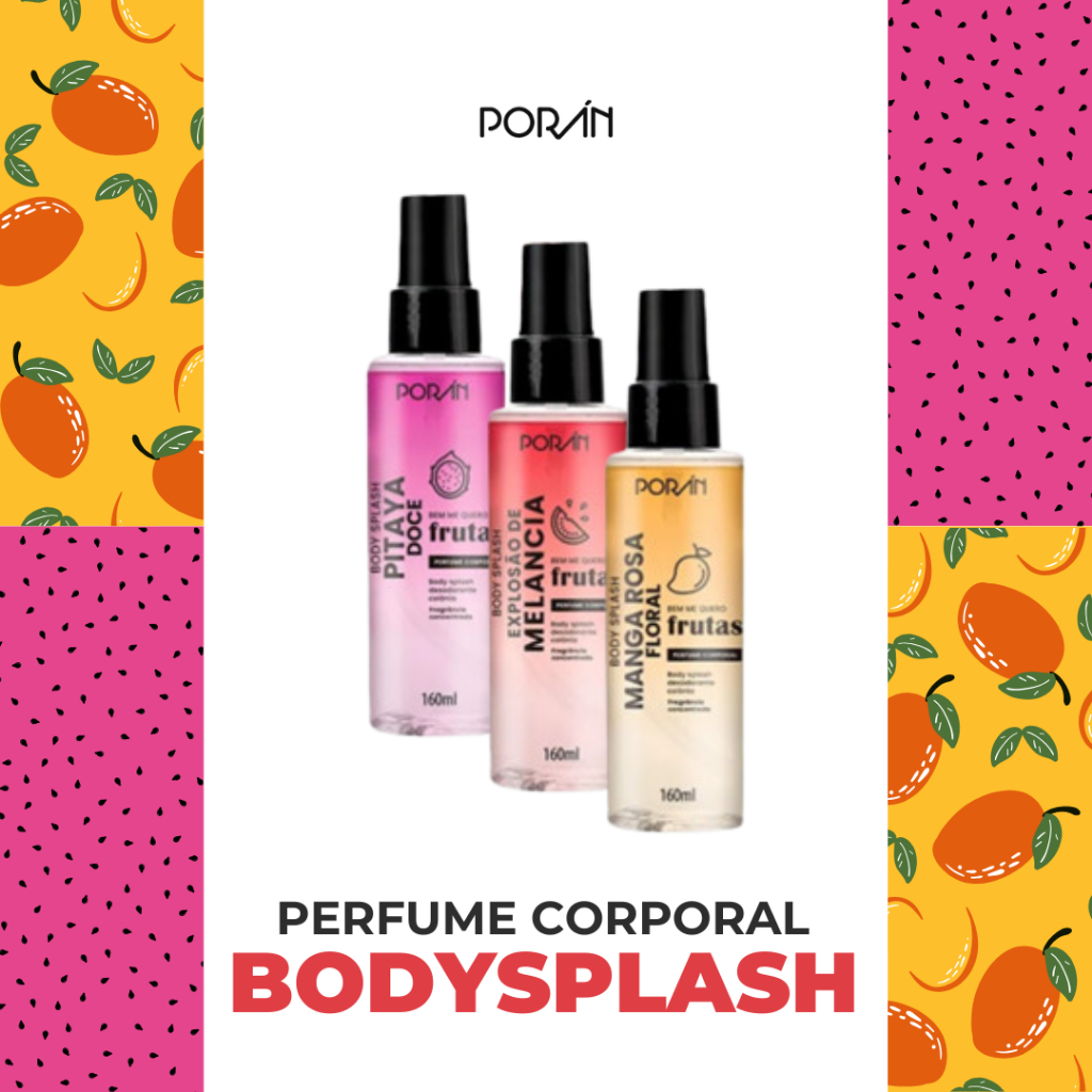 Body Splash Porán Perfume Corporal 160ml - Escolha seu tipo
