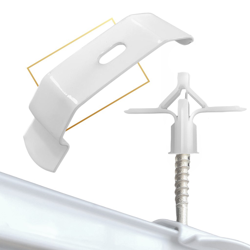 Kit 5 Presilha Para Bandô De Persiana Rolô Ou Trilho Suíço Duplo Max de 49mm em Oferta na Shopee