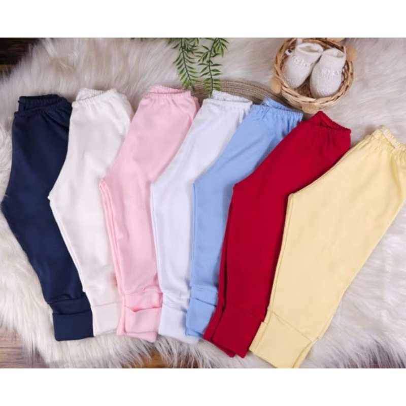 Kit 3 peças calça mijão culote de bebê tecido suedine 100% algodão ideal na maternidade do...