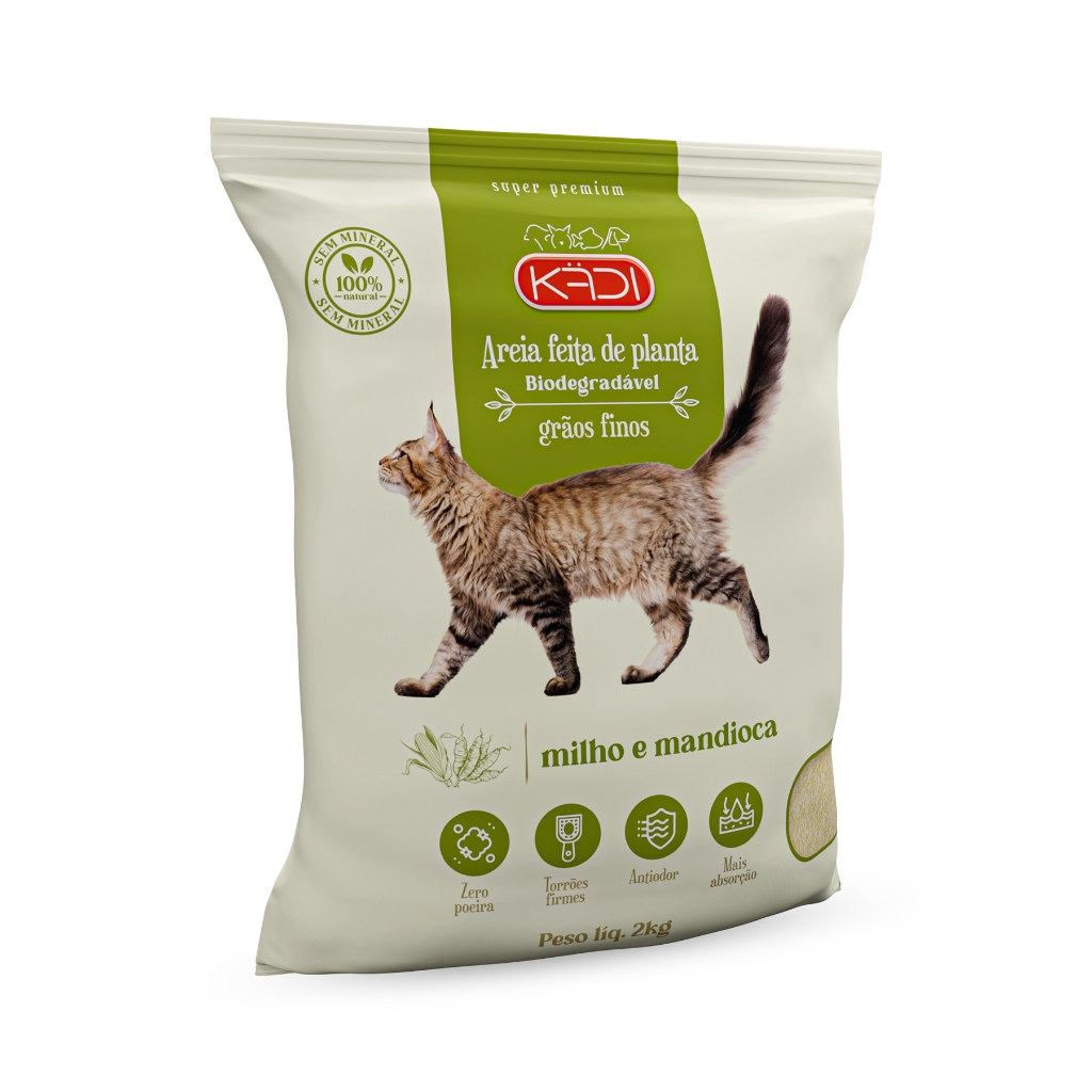 Kadi Areia Higiênica Grãos Finos Para Gatos - 2 Kilos