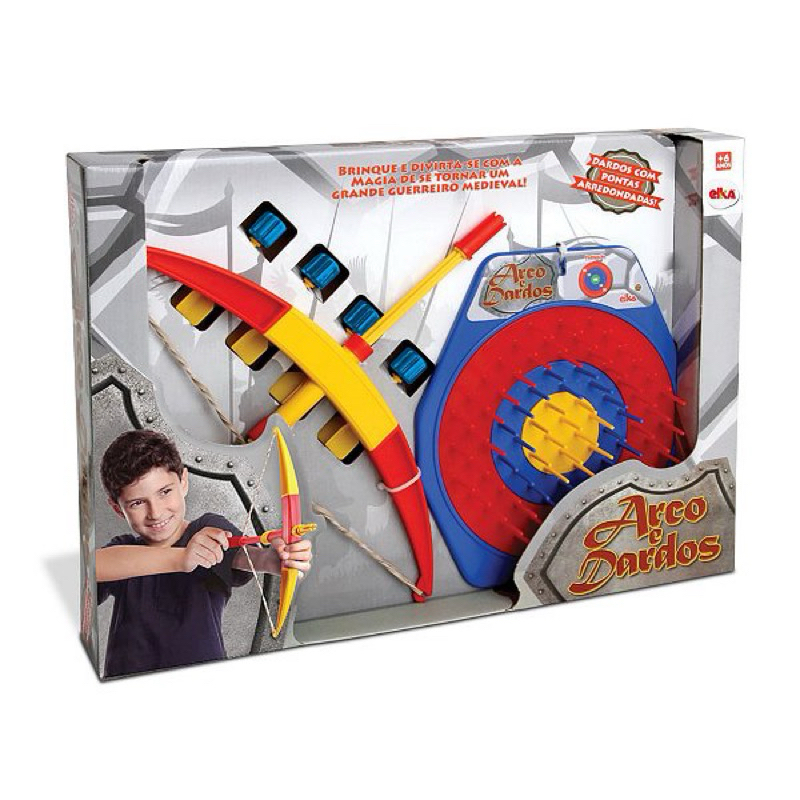 Arco e Flecha Infantil com Dardos e Alvo - Elka