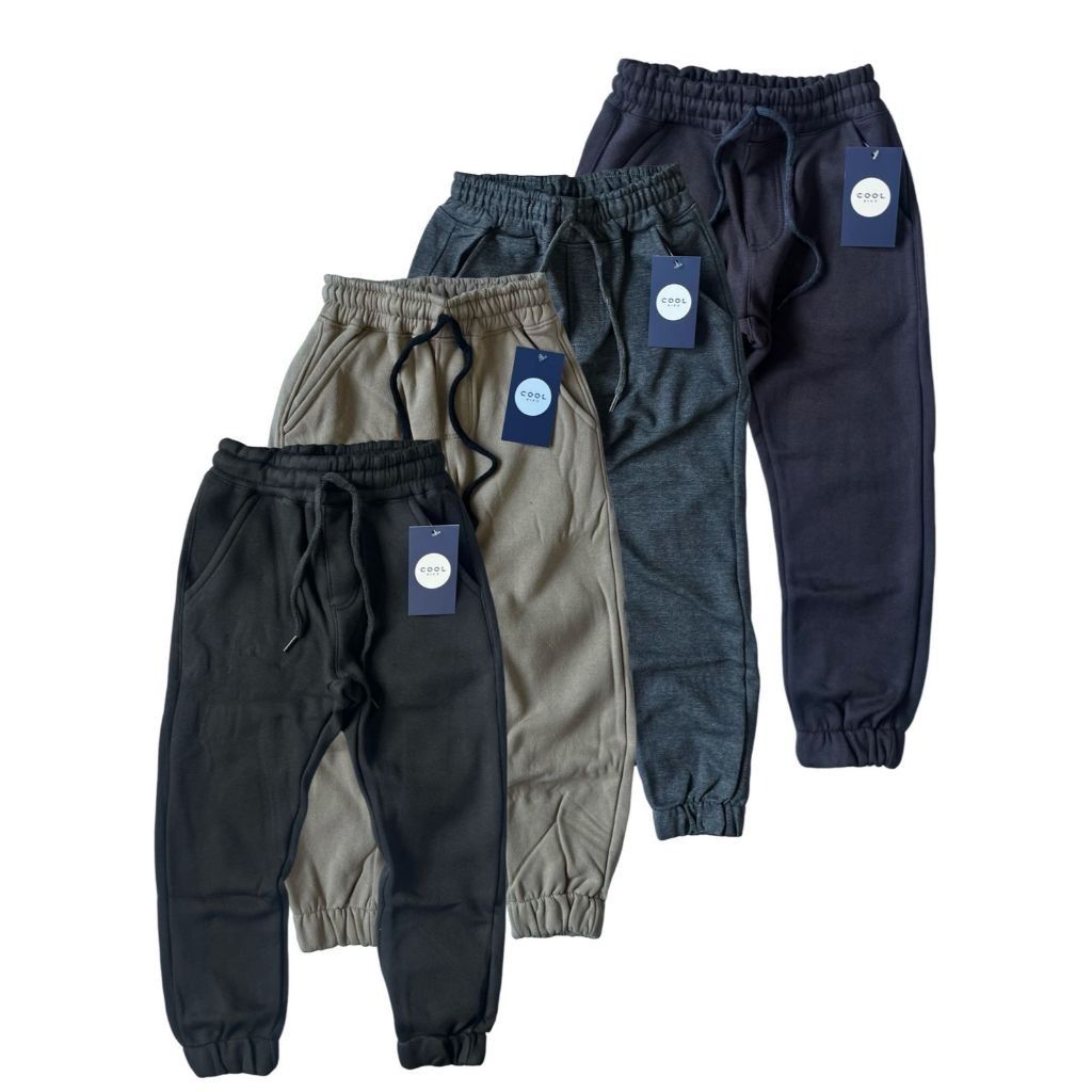 kit Com 4 calças Moletom Premium infantil juvenil masculino elástico 4 a 16anos