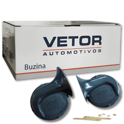 Buzina Automotiva Vetor Vt215 Caracol Dupla Universal 12v
