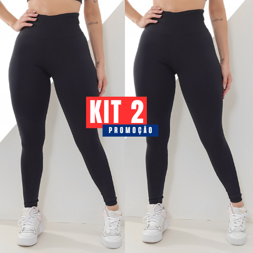 Kit 2 Calça Legging leg Feminina Academia Corrida Não Fica Transparente Fitness Top