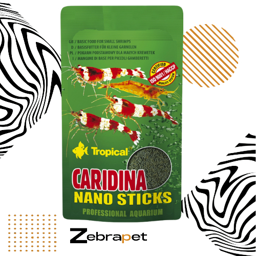 Ração Tropical Caridina Nano Sticks Sachê 10g - Camarões