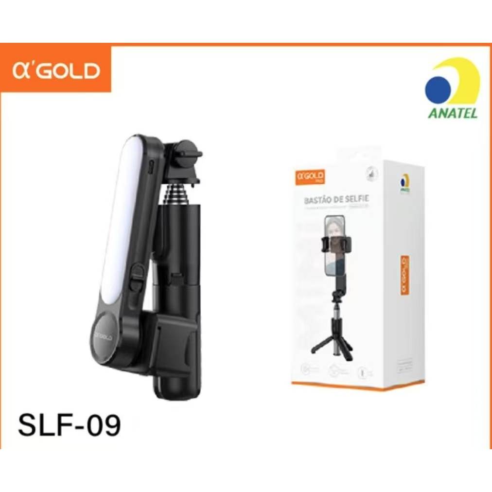 Gimbal Estabilizador Automático Para Celular Com Luz L9 Cor Preto