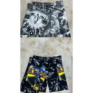 Kit com 2 Bermuda shorts  de surf masculina estampada no tecido elastano