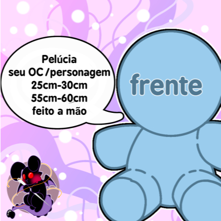 Pelúcia personalizada, Personalized plushie, estilo FNAF, furry, 25cm a 30cm, 55cm a 60cm, pelúcia do seu personagem/OC