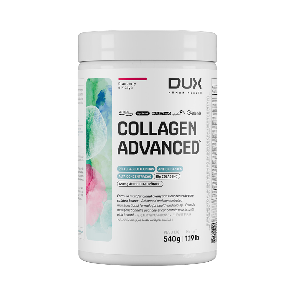Dux Nutrition Collagen Advanced Skin Care 540g - Colágeno Hidrolisado Verisol com Ácido Hialurônico