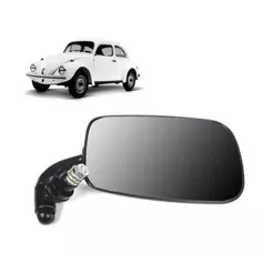 Espelho Retrovisor Externo Lado Direito Fixo Fusca Universal Mexicano Preto
