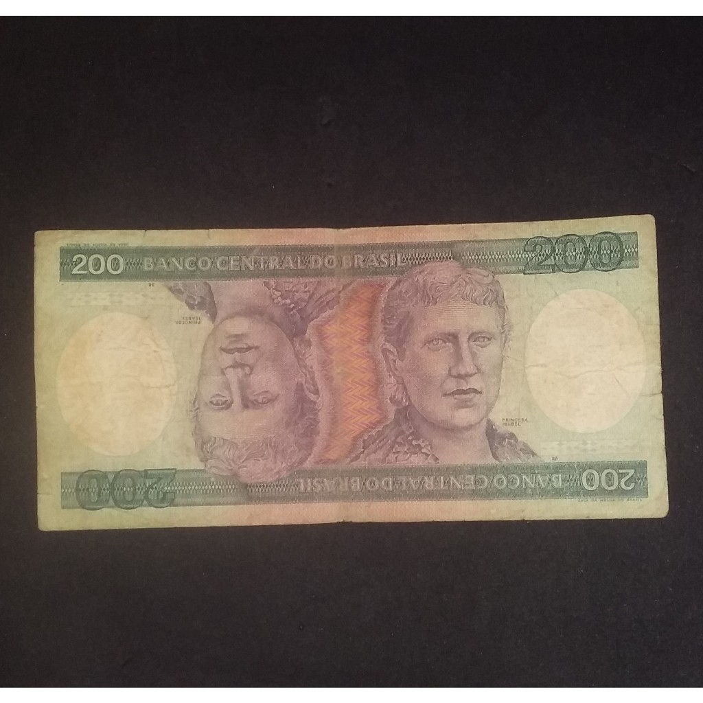 cédula 200 duzentos cruzeiros - princesa isabel - (colecao colecionadores antiguidades