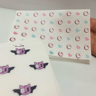 Papel seda para embalagem - Premium personalizado com sua logo 15x15 - 100 un - Hamburgueria / Doces / Lojas em Oferta na Shopee