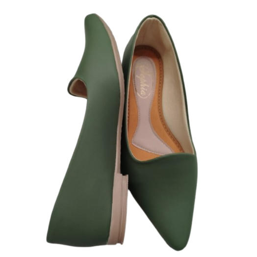 Sapatilha Feminina Bico Fino Palinha Sintético.