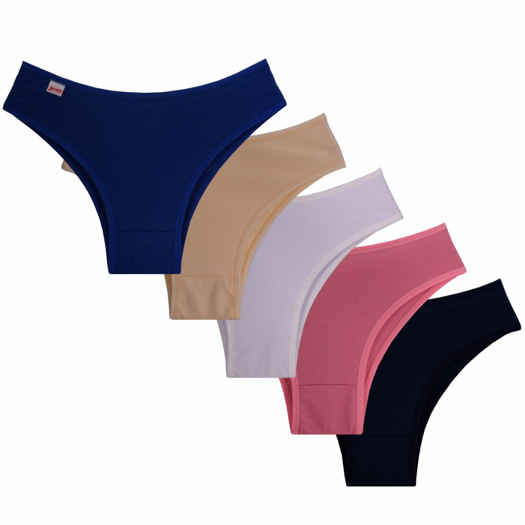Kit 3 OU 5 Calcinhas 100% Algodao Basica dia a dia Conforto Calcinhas Lisas