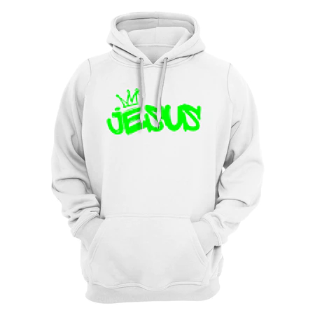 Moletom Cristão Canguru Estampado Confortável Blusa De Frio Jesus Rei 100% Algodão