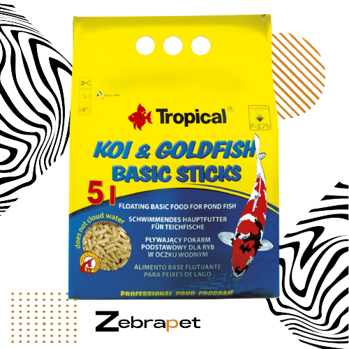Ração Tropical Koi & Goldfish Basic Sticks 400g - Carpas