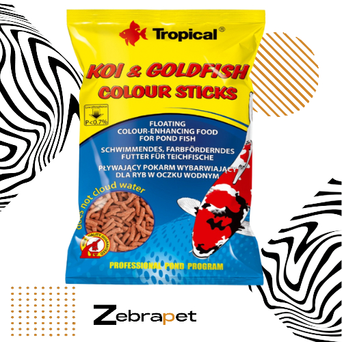 Ração Tropical Koi & Goldfish Colour Sticks 90g - Carpas