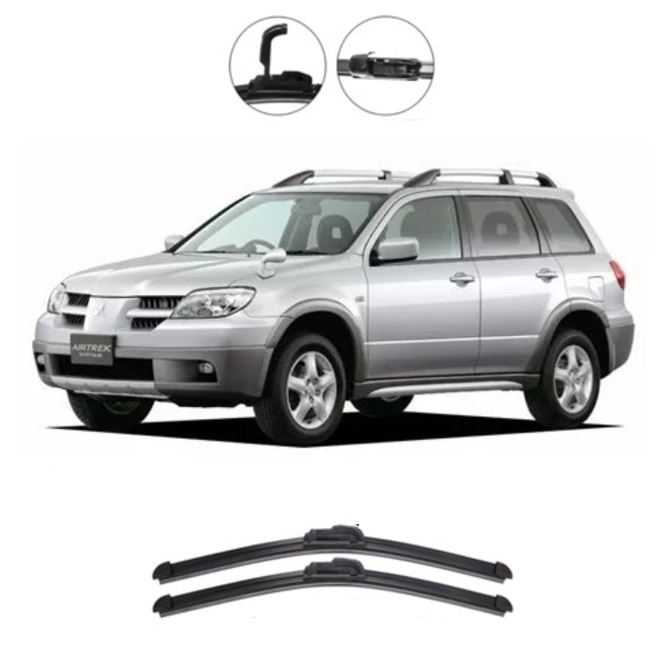 Par Palhetas Limpador De Parabrisa Dianteiro Para Mitsubishi Airtrek 2003 2004 2005 2006 2007 2008