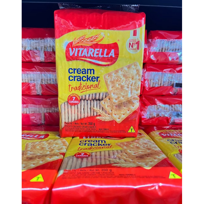 KIT COM 2- Biscoito Cream Cracker Vitarella 350g em Oferta na Shopee